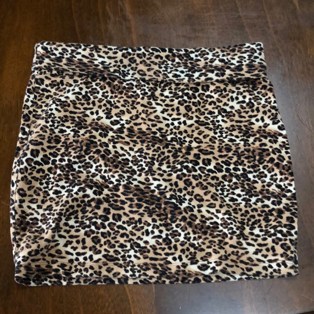 Charlotte Russe leopard print skirt.